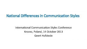 National differences meaning
