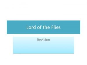Characterization in lord of the flies