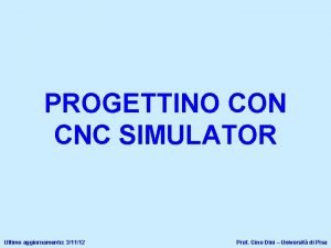 Programmazione cnc simulator