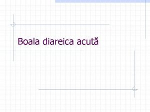 Boala diareica acuta