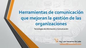 Herramientas de comunicacin que mejoran la gestin de