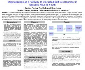 Stigmatization as a Pathway to Disrupted SelfDevelopment in