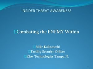 Insider threat awareness training