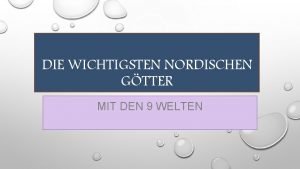 DIE WICHTIGSTEN NORDISCHEN GTTER MIT DEN 9 WELTEN