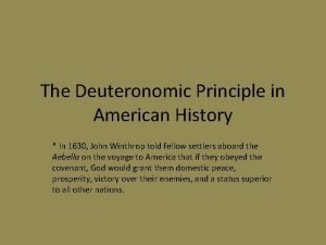 Deuteronomic principle