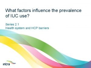 What factors influence the prevalence of IUC use