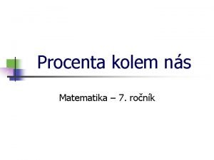 Procenta příklady