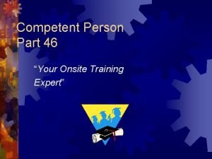 Define competent person