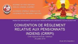 Convention de règlement relative aux pensionnats indiens