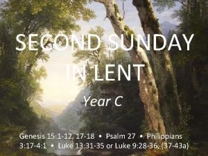 2nd sunday of lent year c