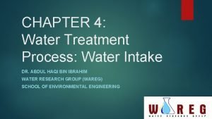 Intake water treatment process