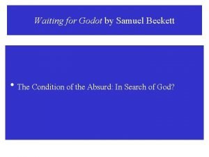 Waiting for Godot by Samuel Beckett h The