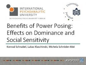 Benefits of Power Posing Effects on Dominance and