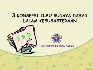 Konsep ilmu budaya dasar