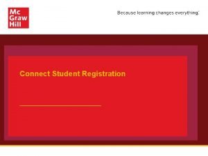 Connect student registration information course Connect student registration information course