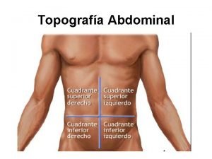 Topografa Abdominal Topografa Abdominal Hipocondrio derecho Flanco derecho