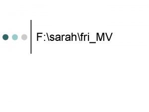 F sarahfriMV Multivariate Linkage and Association Sarah Medland