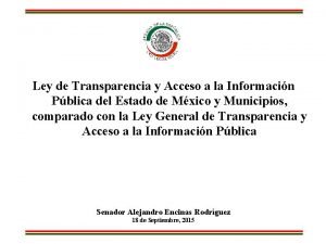 Ley de Transparencia y Acceso a la Informacin