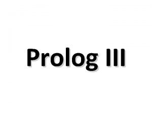 Prolog head tail