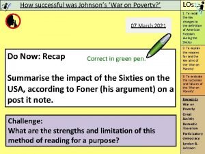 How successful was Johnsons War on Poverty 07