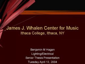 Whalen center for music ithaca college