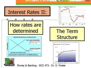 Interest Rates II How rates are determined The