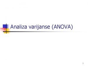 Anova analiza