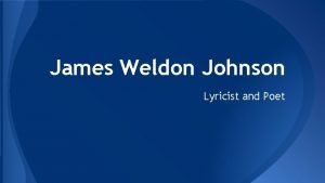 James weldon johnson institute