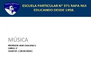 MSICA PROFESOR JEAN CHACANA S CURSO 5 CLASE