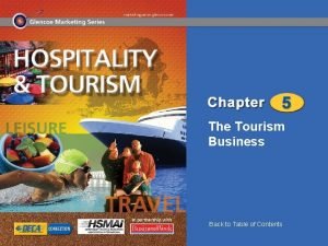 Table of contents for tourism