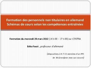 Formation des personnels non titulaires en allemand Schmas