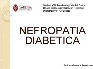Stadi nefropatia diabetica
