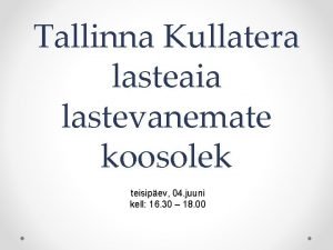 Lastevanemate koosolek lasteaias
