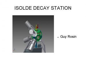 ISOLDE DECAY STATION Guy Rosin Detector Setup The