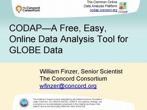 Common online data analysis platform
