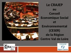 Le CRAJEP au Conseil Economique Social et Environnemental