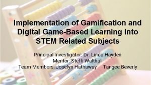 Implementation of Gamification and Digital GameBased Learning into