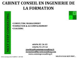 CABINET CONSEIL EN INGENIERIE DE LA FORMATION CONSULTING