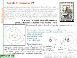 Spirala archimedesa konstrukcja