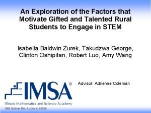An Exploration of the Factors that Motivate Gifted