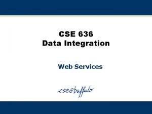 Web services data integration