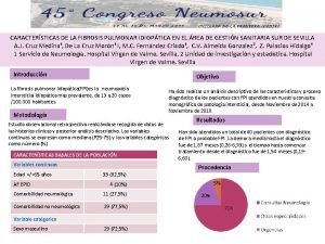 CARACTERSTICAS DE LA FIBROSIS PULMONAR IDIOPTICA EN EL