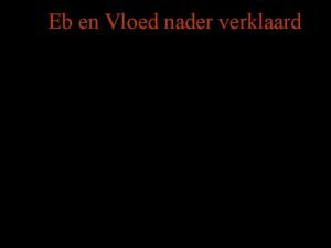 Eb en Vloed nader verklaard De Aarde De