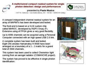 A multichannel compact readout system for single photon