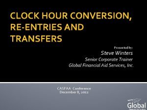Clock hour to credit hour conversion