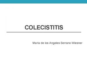 Colecistitis