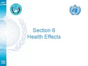 AREP GURME Section 6 Health Effects AREP GURME