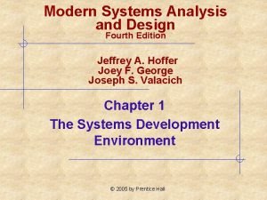 Modern Systems Analysis and Design Fourth Edition Jeffrey