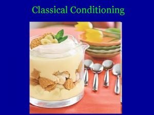 Classical Conditioning Main Parts Unconditioned Stimulus US unlearned