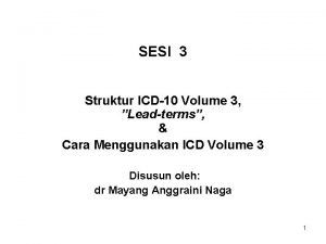 Isi volume 3 icd-10 adalah